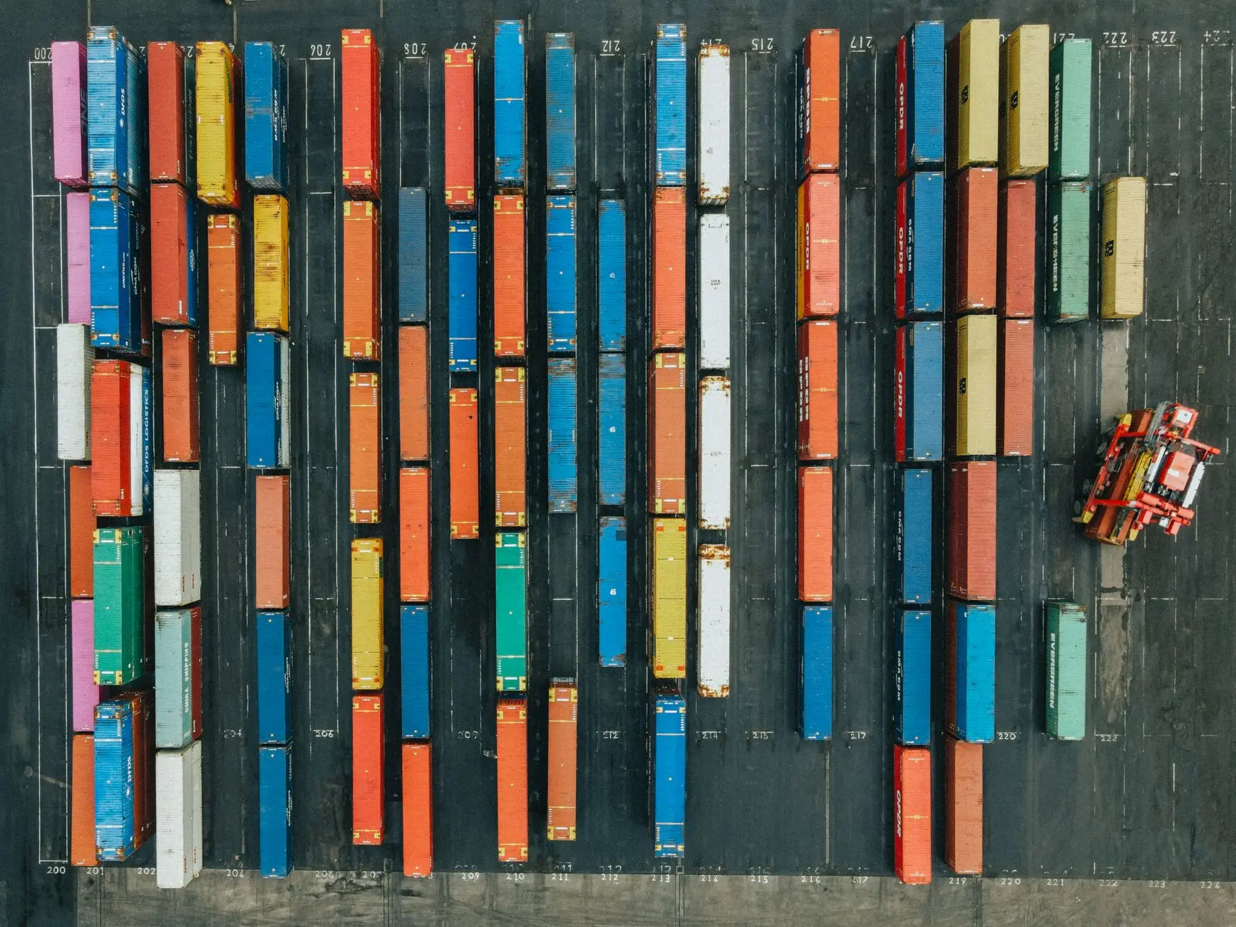 Port and air cargo operations with an overlaid network map