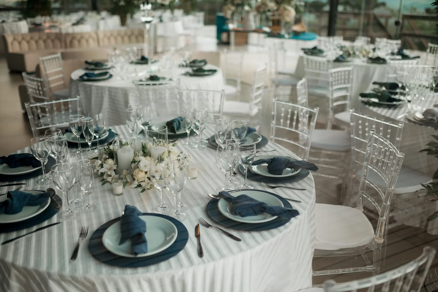 Editorial wedding scene with delicate serif titling