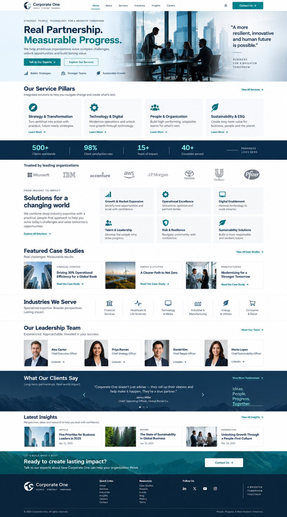 Abstract organizational data visualization behind executive imagery